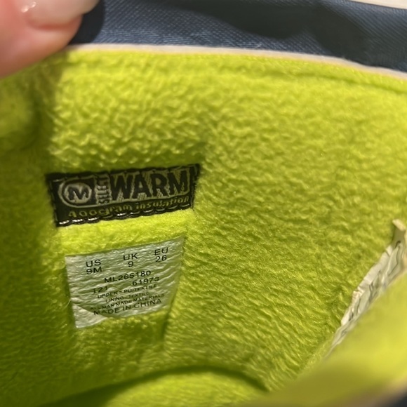 Merrell Kids Navy and Black Snow Boots - Picture 3 of 5